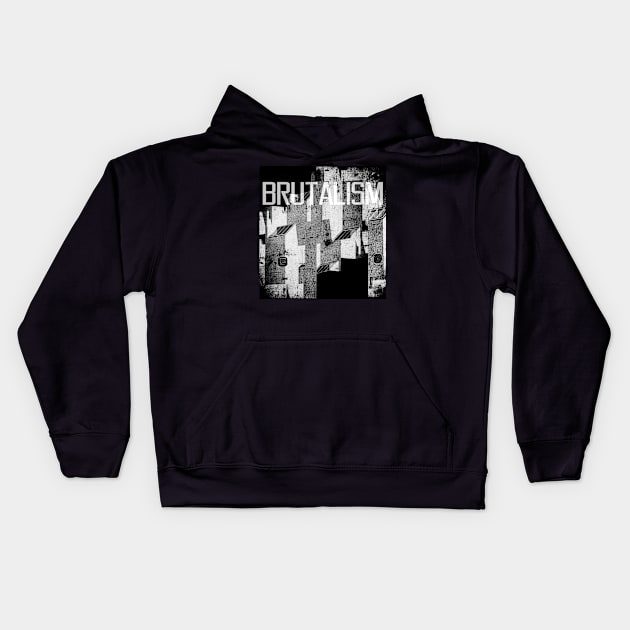 brutalism 1 Kids Hoodie by soillodge